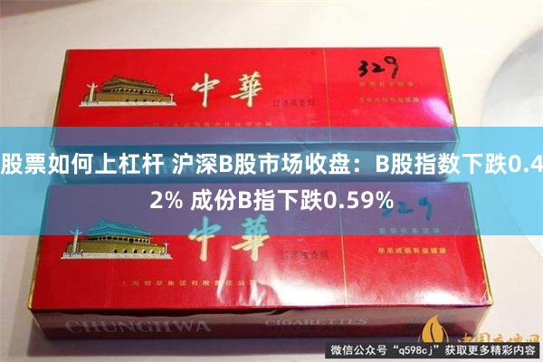 股票如何上杠杆 沪深B股市场收盘：B股指数下跌0.42% 成份B指下跌0.59%