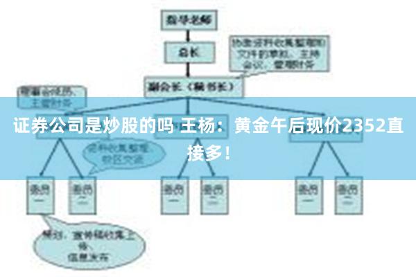 证券公司是炒股的吗 王杨：黄金午后现价2352直接多！