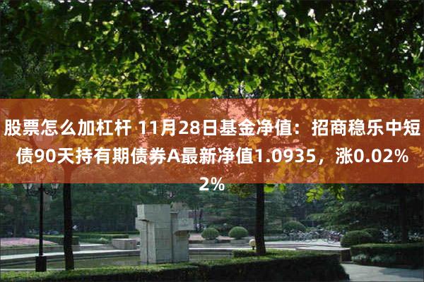 股票怎么加杠杆 11月28日基金净值：招商稳乐中短债90天持有期债券A最新净值1.0935，涨0.02%